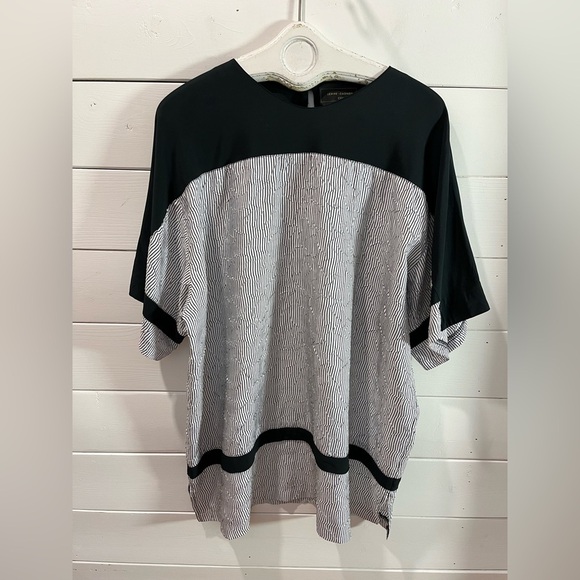 🖤 LEMIRE-GAGNIER CRÉATION – Black & Pearly White Graphic Tunic – Size M - Picture 9 of 11